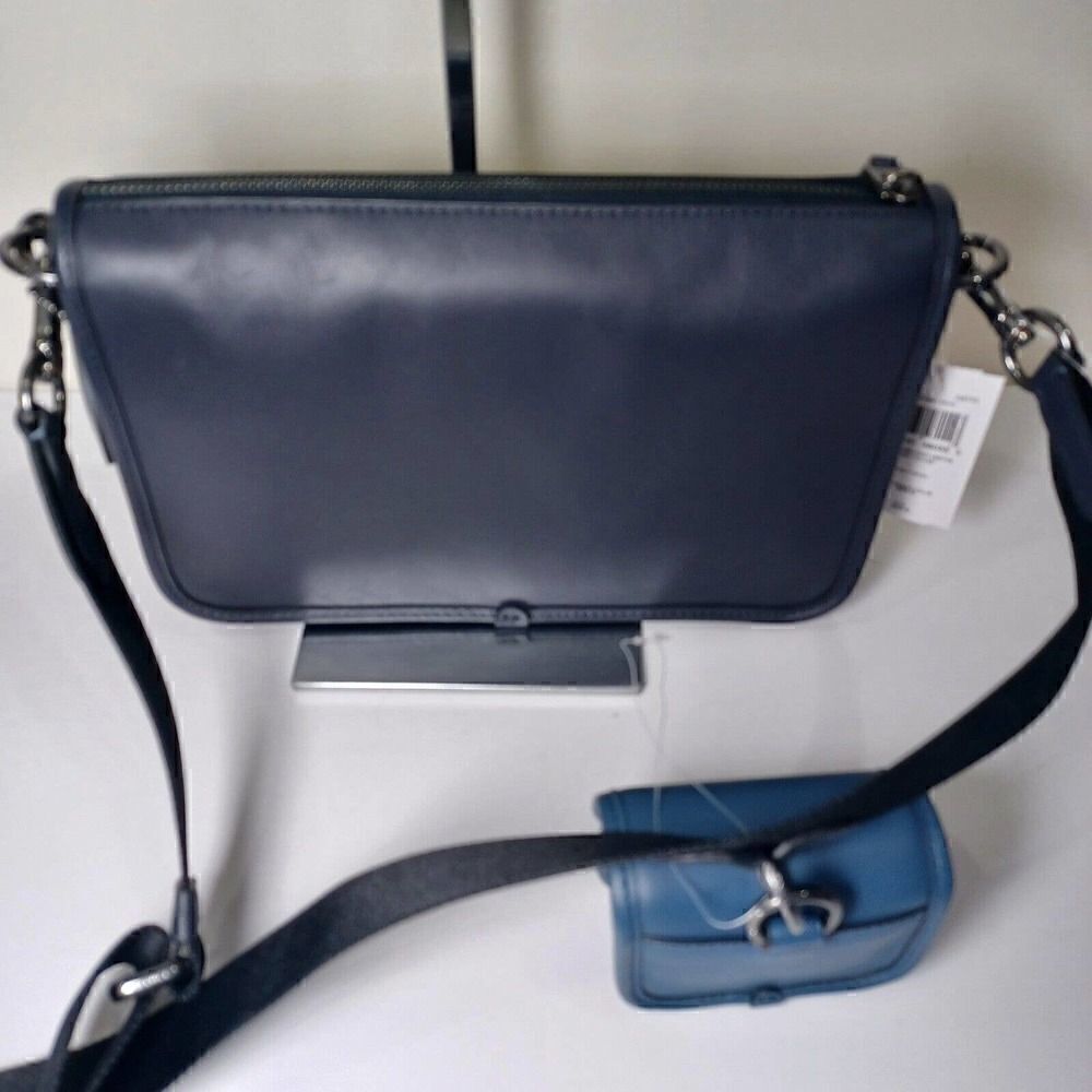 Coach C8140 Heritage Convertible Crossbody Hybrid Colorblock Bag Lime Green - Picture 2 of 4